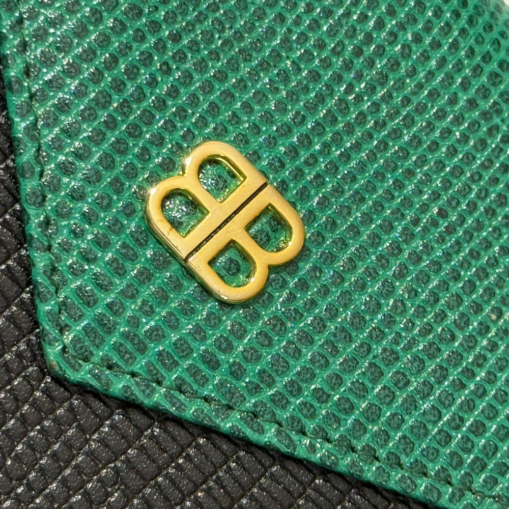 Balenciaga Emerald and Ebony Textured Accessory